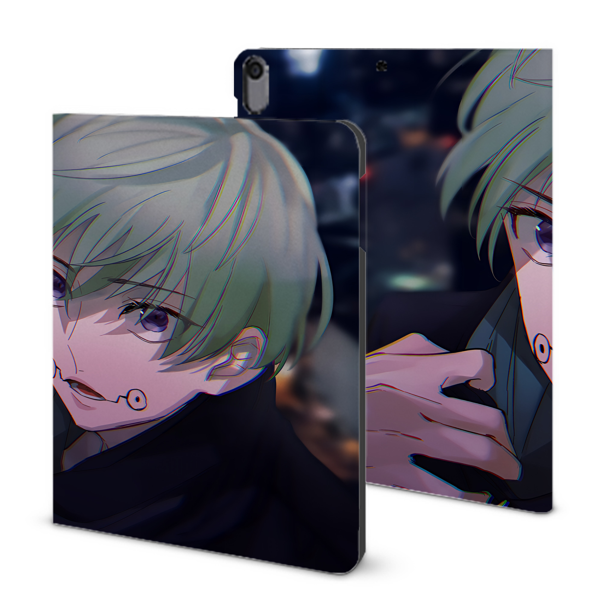 （画像用） 呪術廻戦 Jujutsu Kaisen IPad ケース ブック型 PUレザー TPU 耐衝撃 軽量 薄型 ペン収納なし 全面保護 IPad 各モデル対応